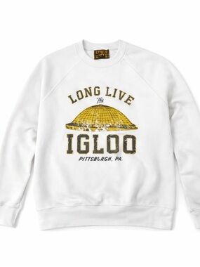 Steel City White 'Long Live The Igloo' Crewneck Sweatshirt